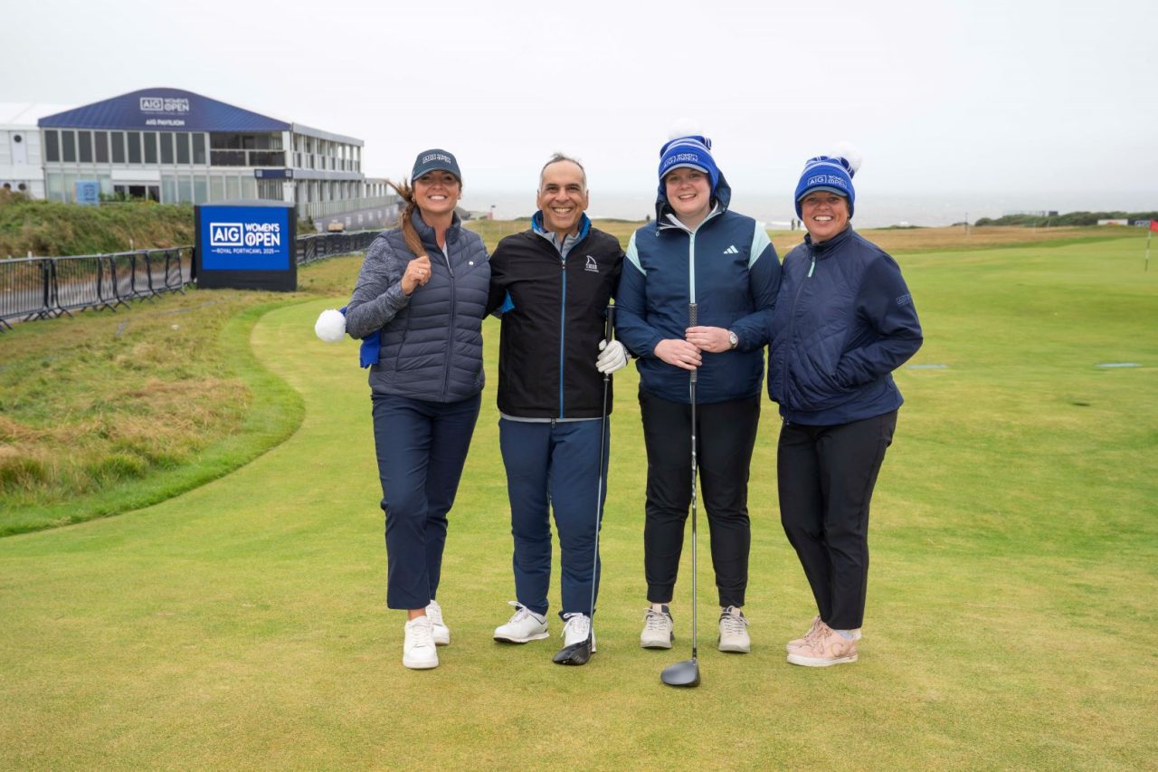 Kelly Hunter with her team of UK Women’s Golf Academy members and allies